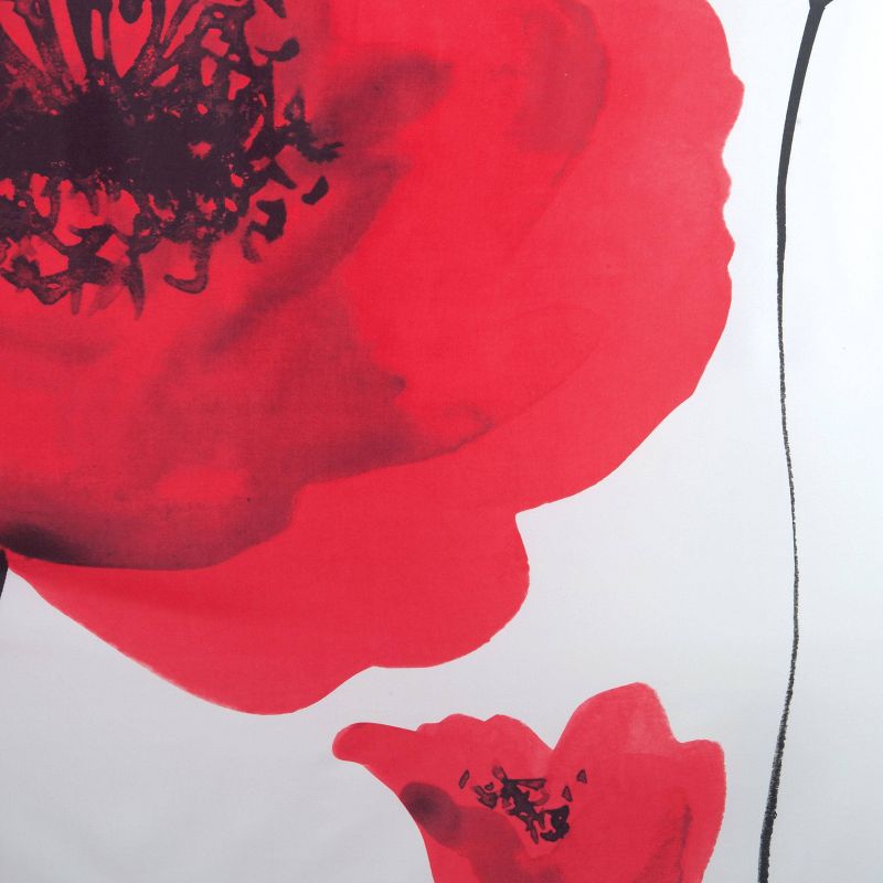Poppy Explosion Shower Curtain Red/White - Moda at Home