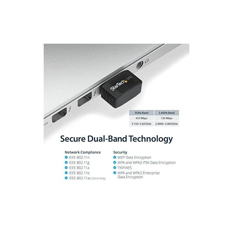 com Wireless USB WiFi Adapter Dual Band AC600 Wireless Dongle 24GHz 5GHz 80211ac WiFi Laptop Adapter USB433ACD1X1