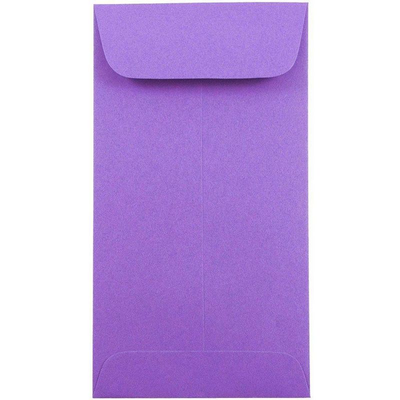 JAM Paper 50pk 3 1/2 x 6 1/2 #7 Coin Business Envelopes - Purple Recycled