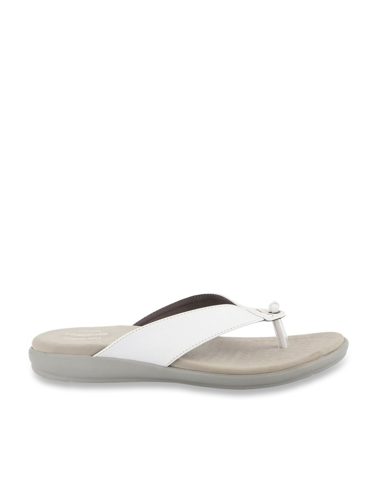 MediFeet Women's Standard White Thong Sandals
