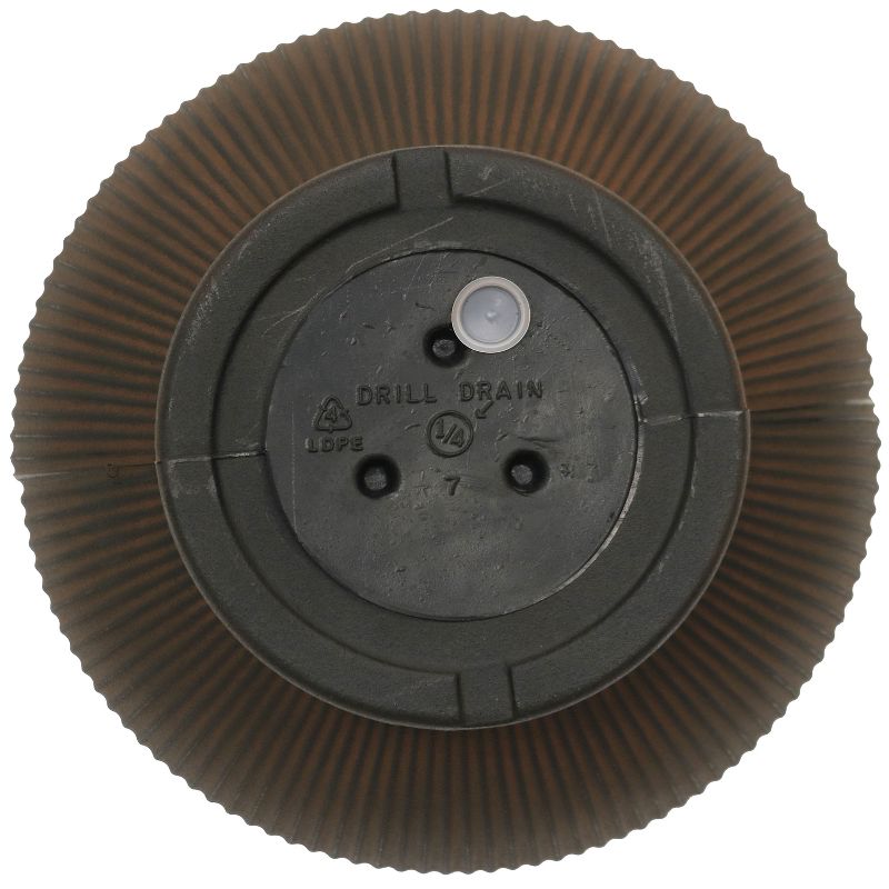 Sunnydaze Indoor/Outdoor Patio, Garden, or Porch Weather-Resistant Double-Walled Elizabeth Ribbed Urn Flower Pot Planter - 16" - Rust Finish - 4pk