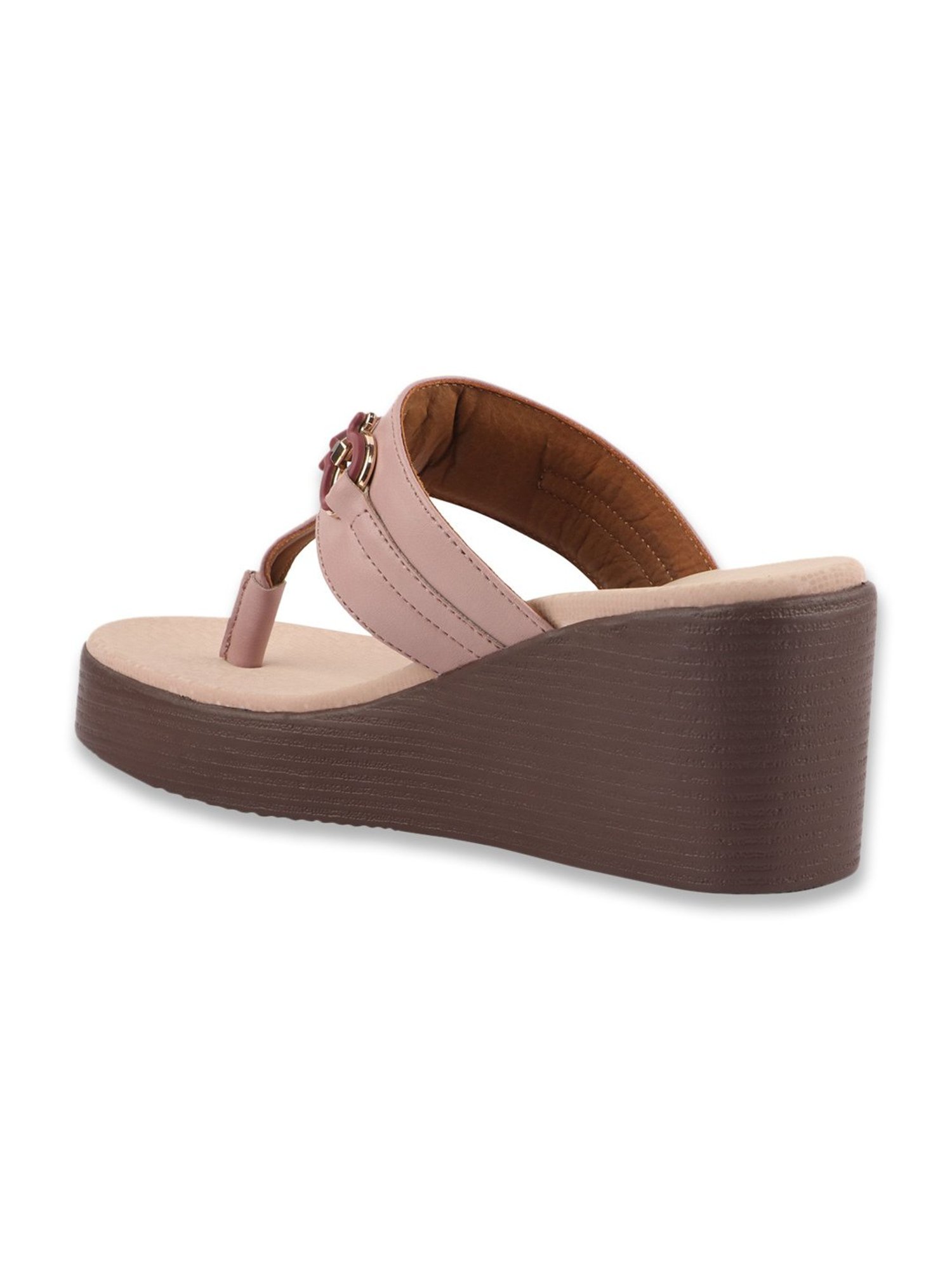 MediFeet Women's Onion Pink T-Strap Wedges