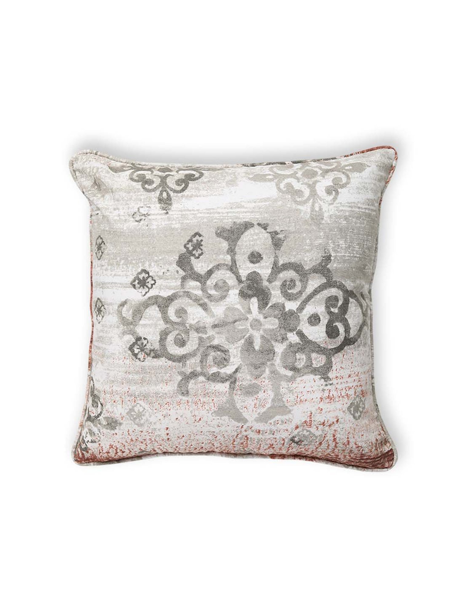 Swayam Grey & White Cotton 160 TC Cushion Covers - Set of 2