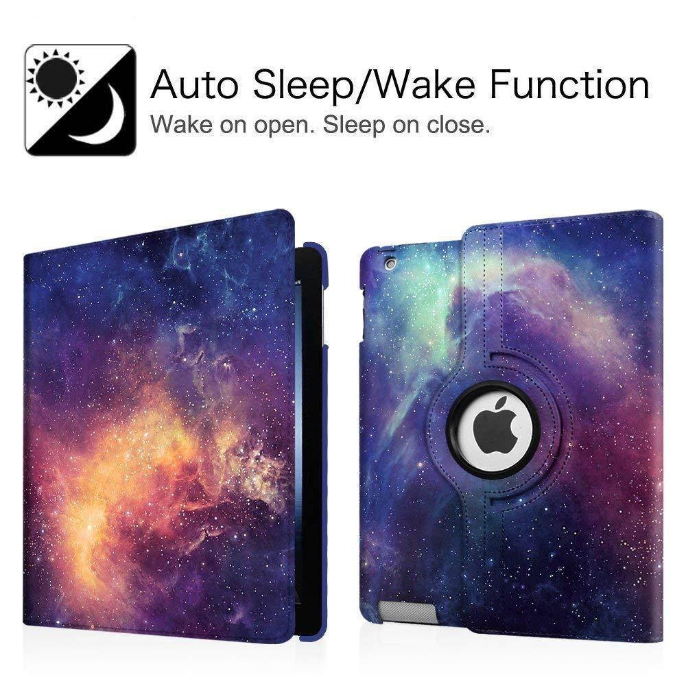 iPad Mini 1/2/3 Case - 360 Degree Rotating Stand Case Cover with Auto Sleep/Wake Feature for iPad Mini 1/iPad Mini 2/iPad Mini 3 (Galaxy)