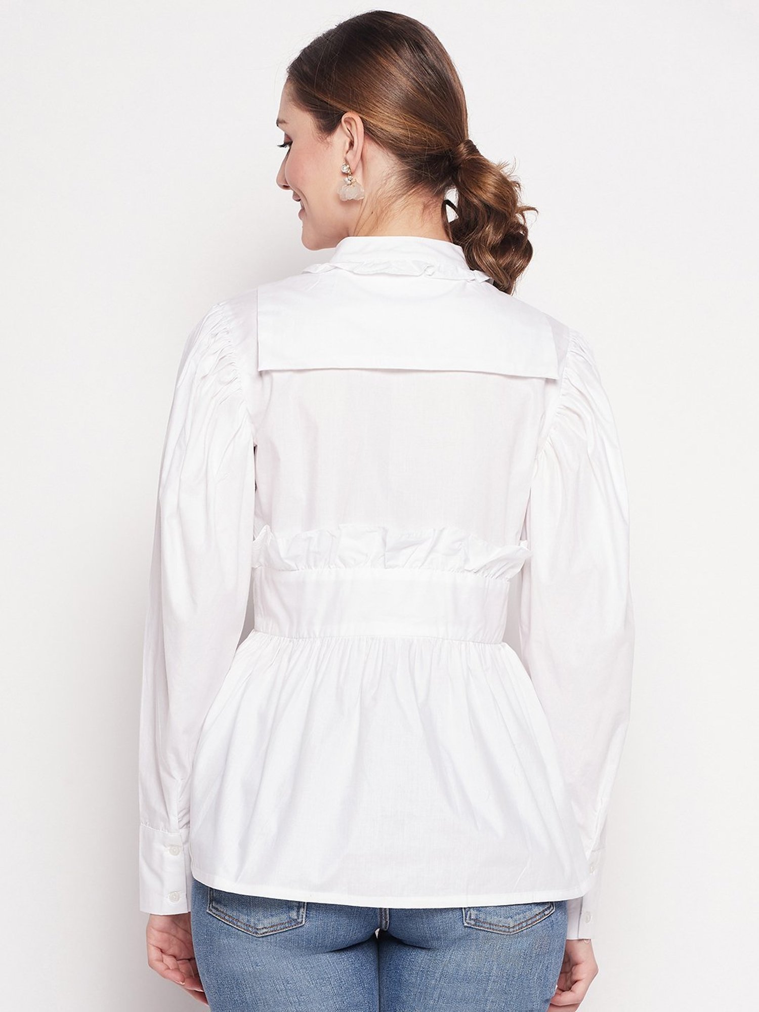 Camla by MADAME White Cotton Shirt