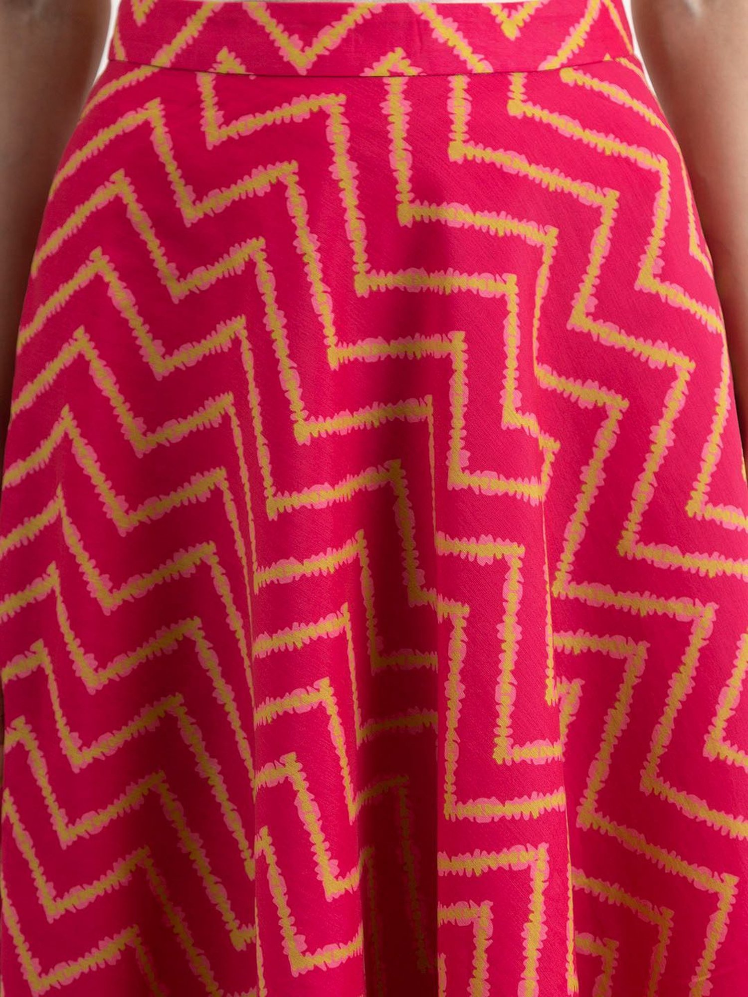 Pink Fort Pink Printed Skirt