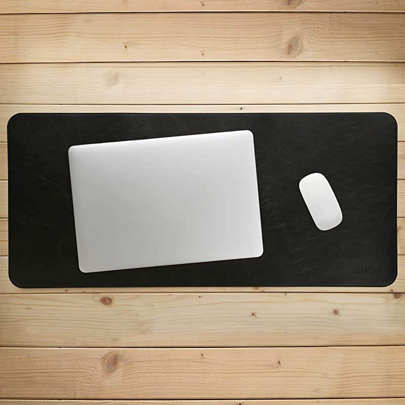 Leather Extended Mousepad - Black