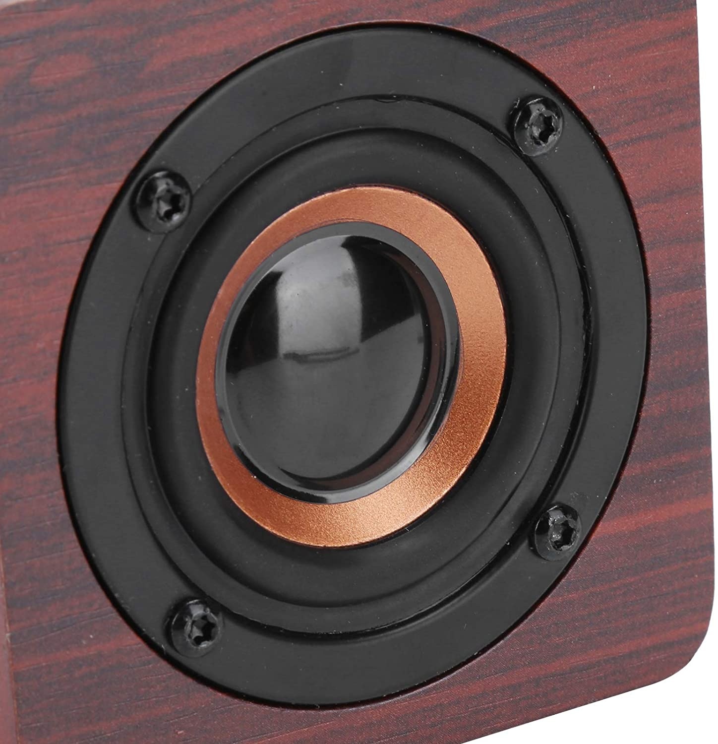 01 Wireless Wood Durable Bluetooth Speaker, Loudspeaker, 3W Lightweight for Bathroom Home(Red Wood Grain)