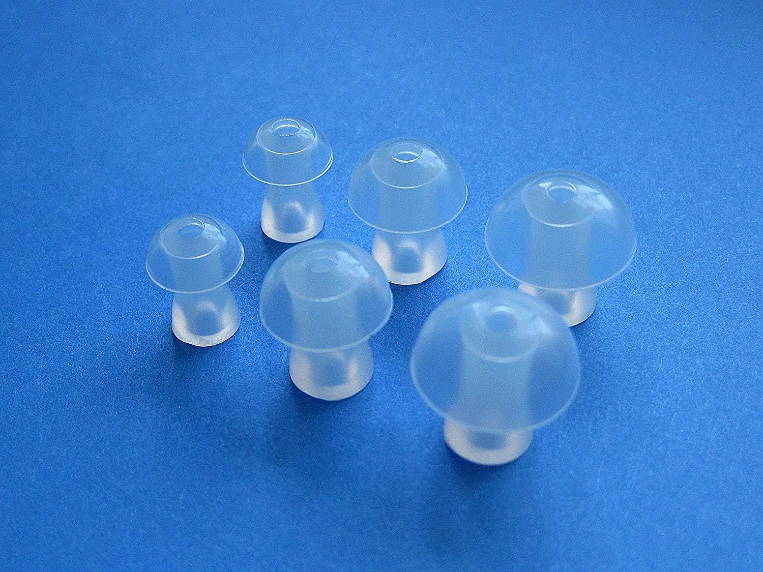 6 pcs S/M/L Soft Replacement Mushroom Domes Eartips Earbuds for Shure SE Series: SE110 SE115 SE210 SE315 SE420 SE425 SE530 PTH SE535 and Shure E3c E4c E4G E5c I3C i4c SCL3 SCL4 SCL5 In Ear Earphones