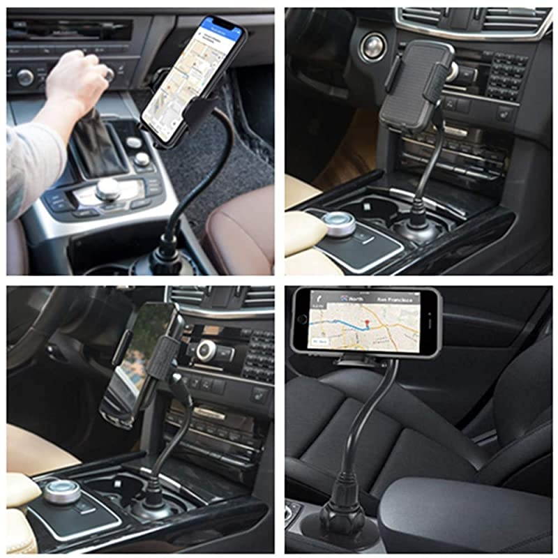Cup Holder Phone Mount, Flexible Extra Long 8" Neck Cell Phone Holder for Most Smartphones iPhone X / 8/8+ / 7/7 Plus / 6/6+, Samsung