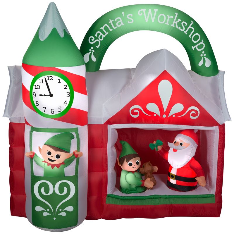 Interactive Santa Inflatable Buy Gemmy Animated Christmas Airblown Inflatable Santa's Workshop