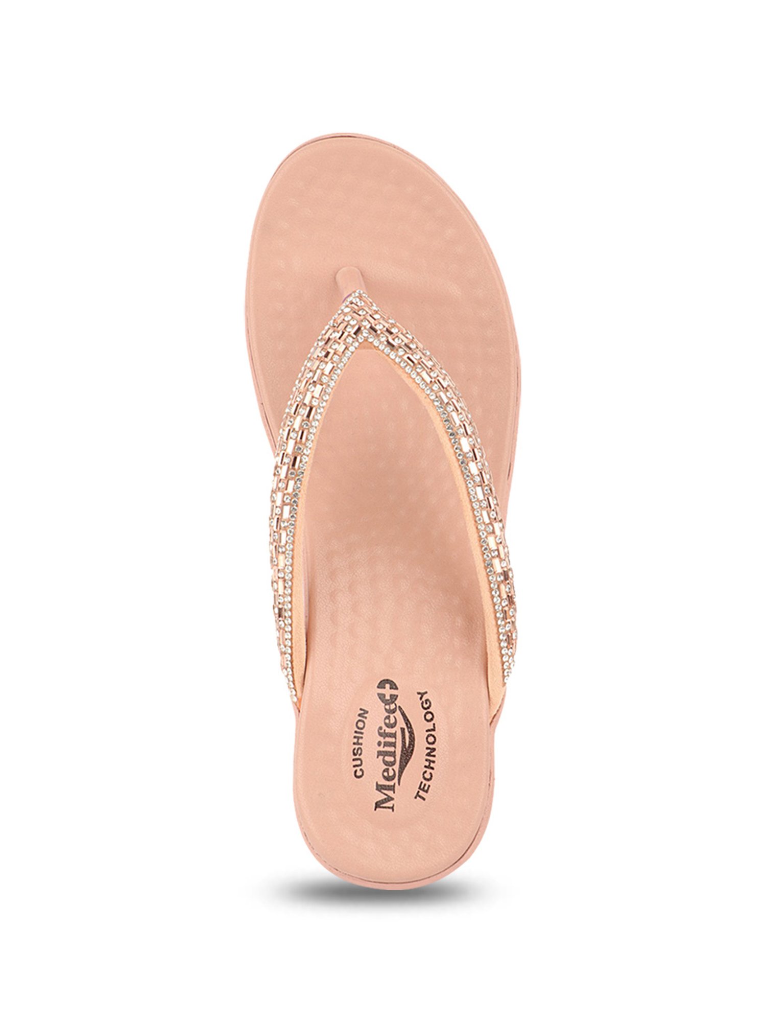 MediFeet Women's Pink Thong Wedges