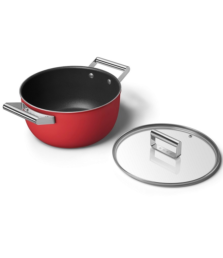 Smeg 50s Retro Style Nonstick 5-Quart Casserole w/Lid
