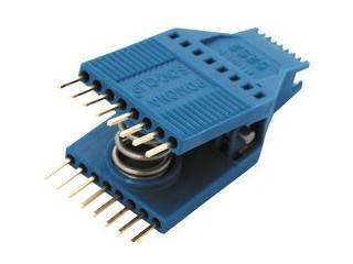 Pomona 5250 Test Clip SOIC Clip 8 Pins Low-profile fine-pitch chips, Densely populated boards, or vertical boards,
 IC Test Clip, SOJ, SOIC, 8 Contacts, 1.27 mm, Gold Plated Contacts