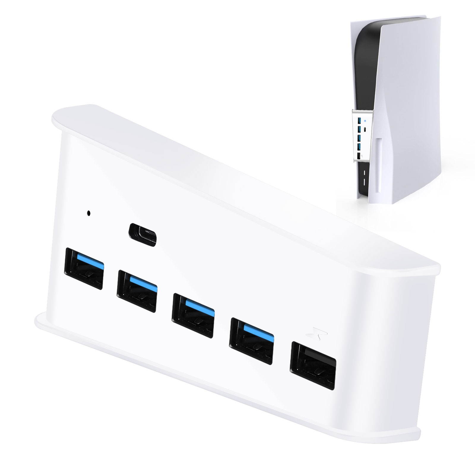 6-in-1 USB Hub High Speed Charger Adapter Expander for PlaySton 5 PS5 Console