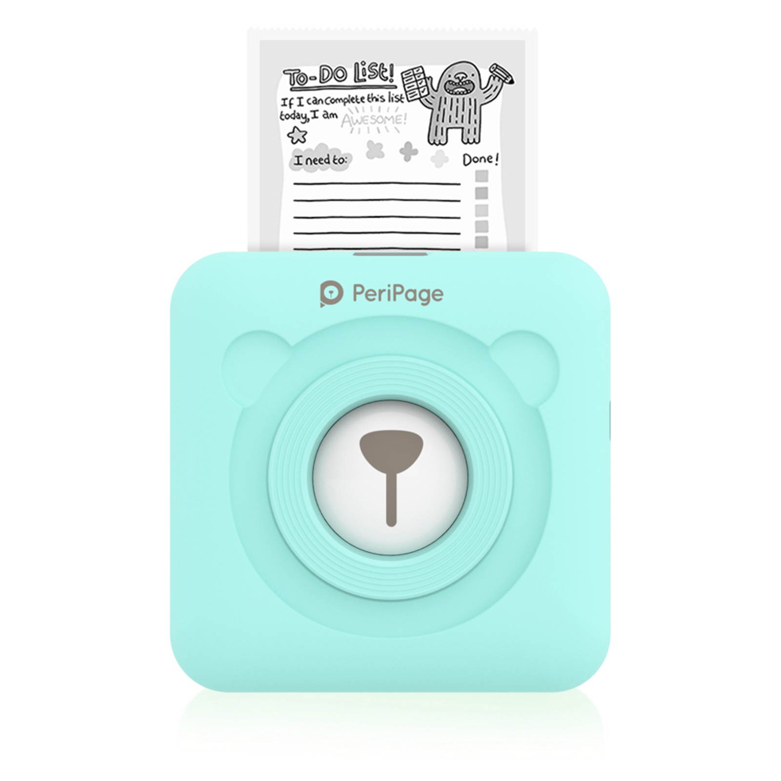 PeriPage Mini Pocket Wireless BT Thermal Printer Picture Photo Label Memo Receipt Paper Printer AR Photo Function with USB Cable Support for Android iOS Smartphone Windows