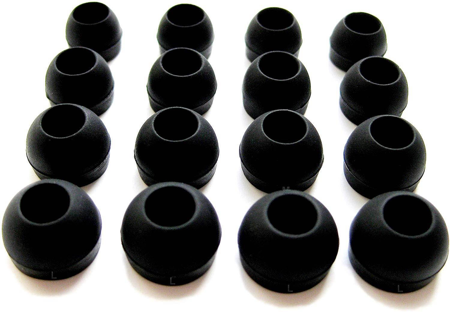 16pcs (B-4sz) Replacement Earbuds Eartips Adapters Compatible with Linklike Fly 9 Sport Quad Drivers Earphones Headphones