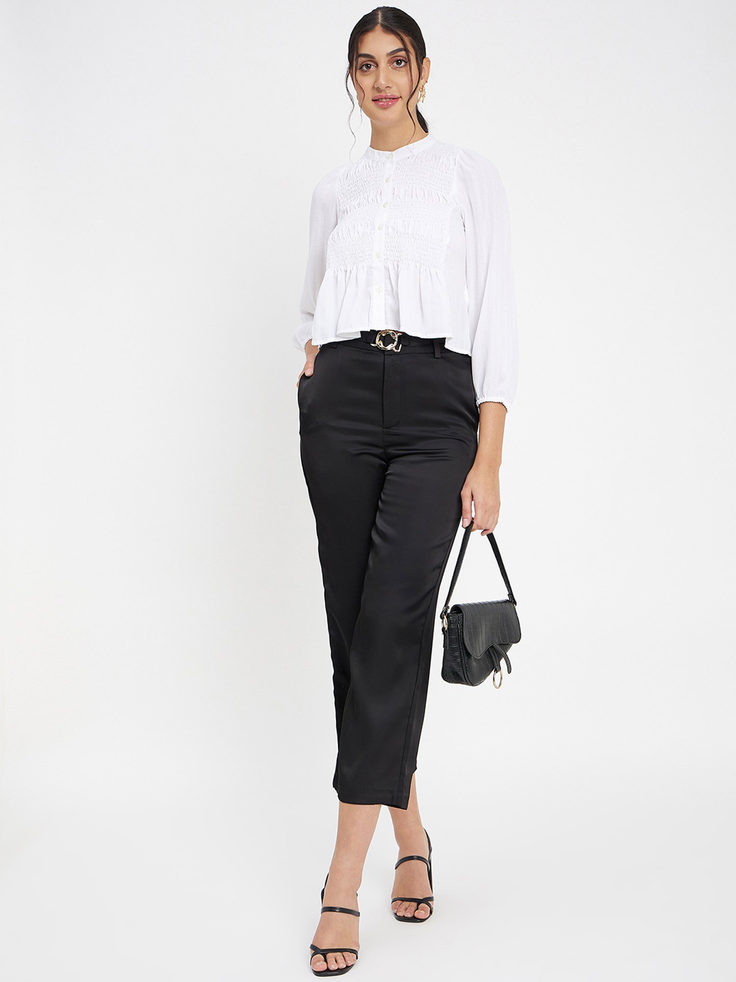 Camla White Regular Fit Shirt