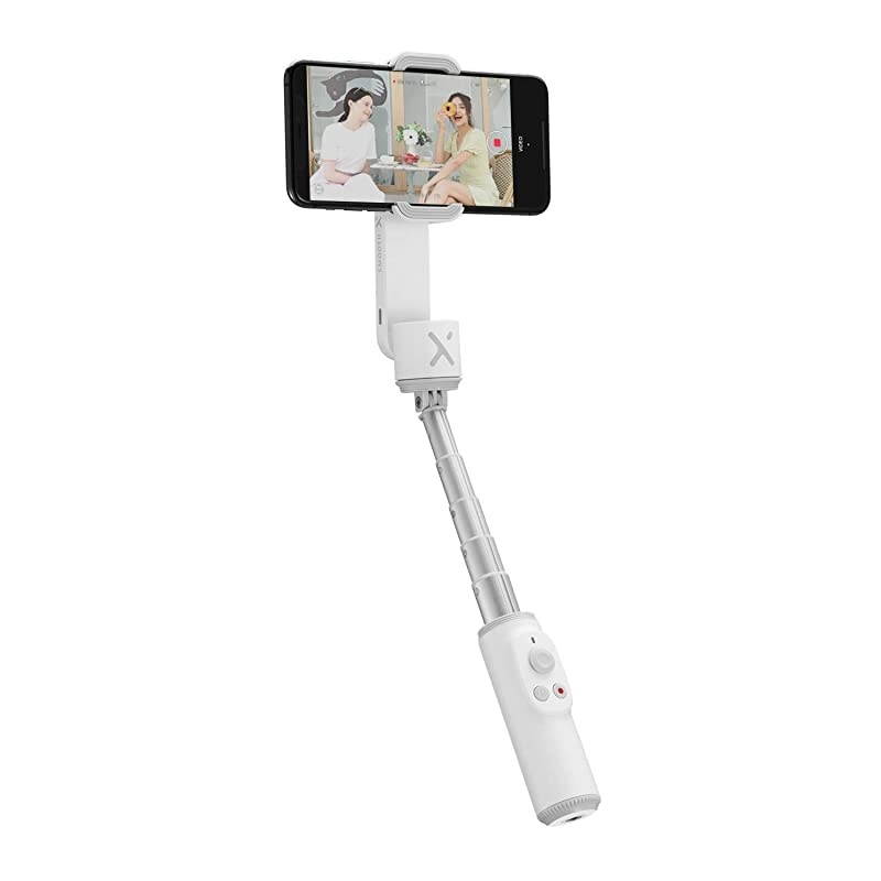 SmoothX Foldable Smartphone Gimbal Stabilizer Selfie Stick Vlog Youtuber White