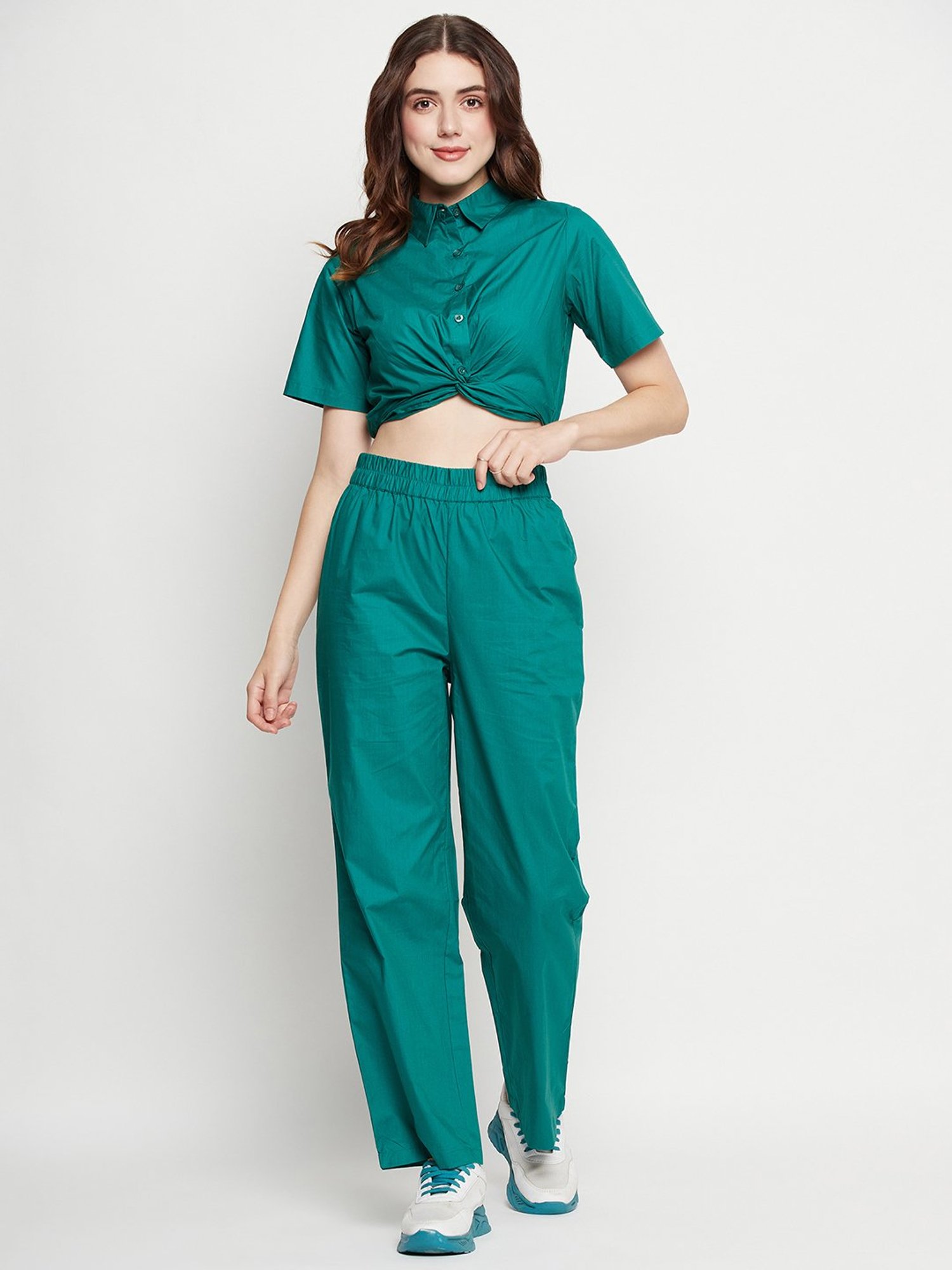 Camla Green Printed Maxi Co-Ord Set