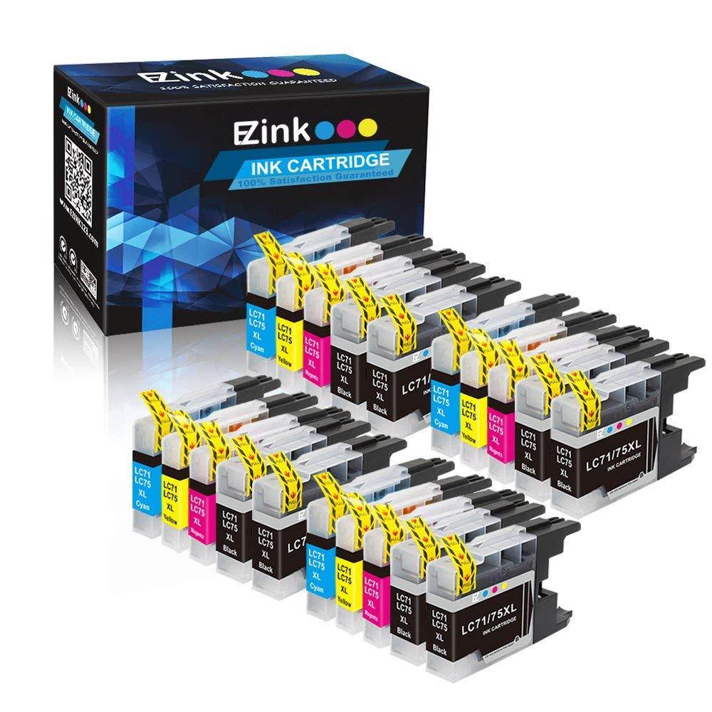 E-Z Ink (TM) Compatible Ink Cartridge Replacement for Brother LC-75 XL High Yield To Use With MFC-J6510DW MFC-J6710DW MFC-J6910DW MFC-J280W MFC-J425W(8 Black, 4 Cyan, 4 Magenta, 4 Yellow) 20 Pack