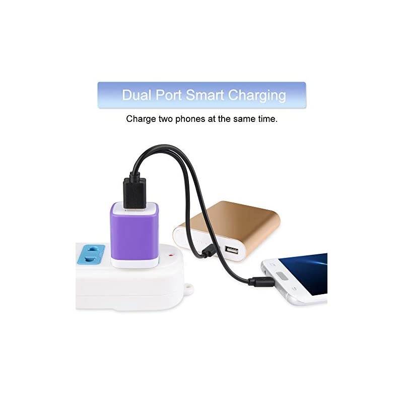Wall Charger,Charging Block 3-Pack 2.1A Dual Port Wall Charging Plug Head Travel Charger Cube Compatible for iPhone 11,Xs,XR,Xs Max,X,8 7 6 Plus,Samsung Galaxy,LG,Moto,Google,Android Phone