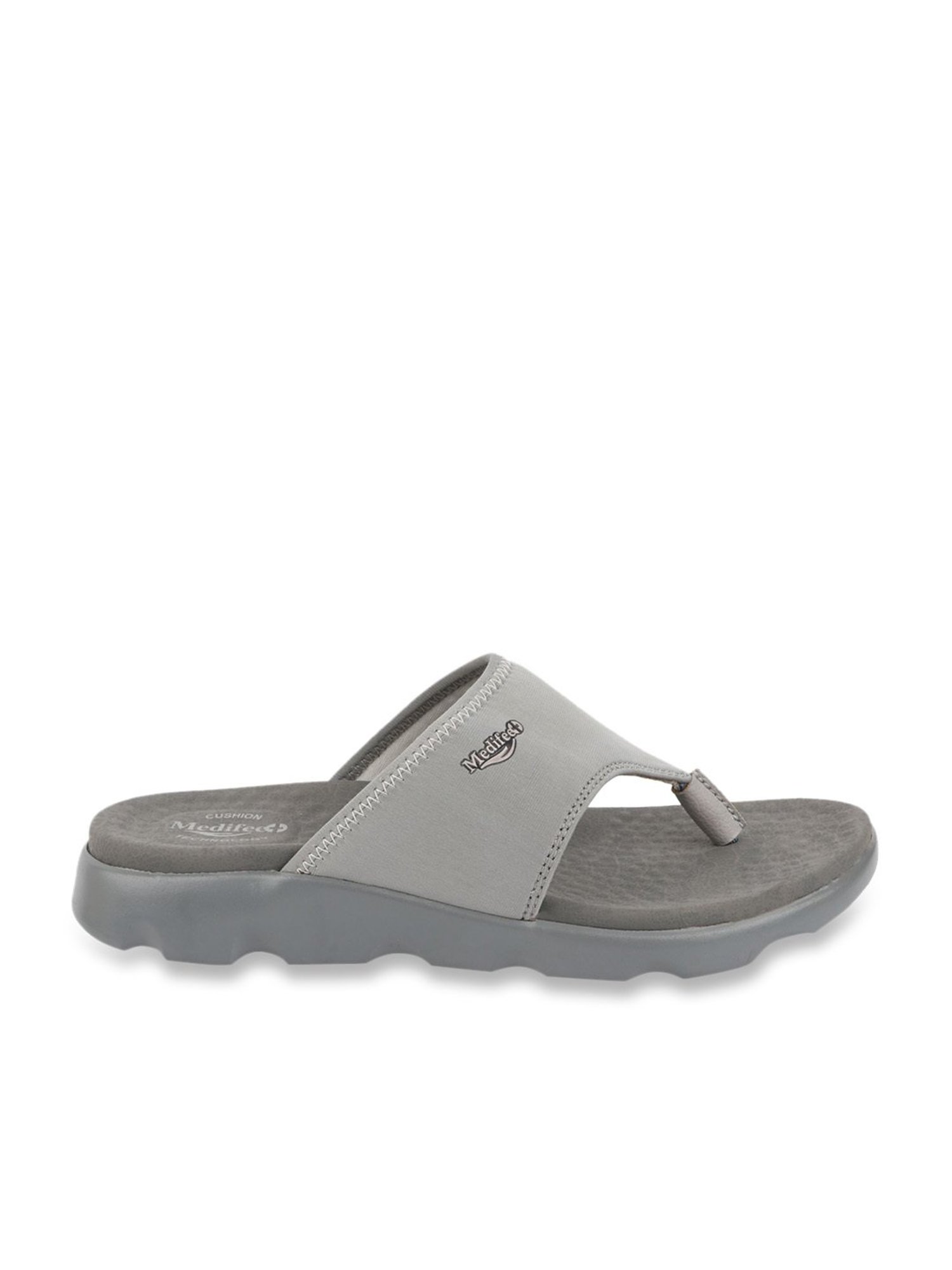 MediFeet Women's Jade Grey Thong Sandals
