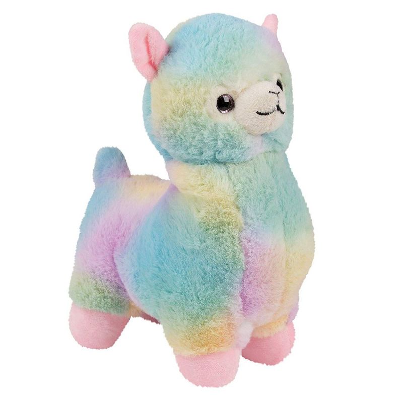 Blue Panda Llama Stuffed Animal - Daisy The Rainbow Alpaca Soft Plush Toy, Kids Birthday Gift, Party Prizes for Girls, 6.5 x 9 x 3.5 Inches