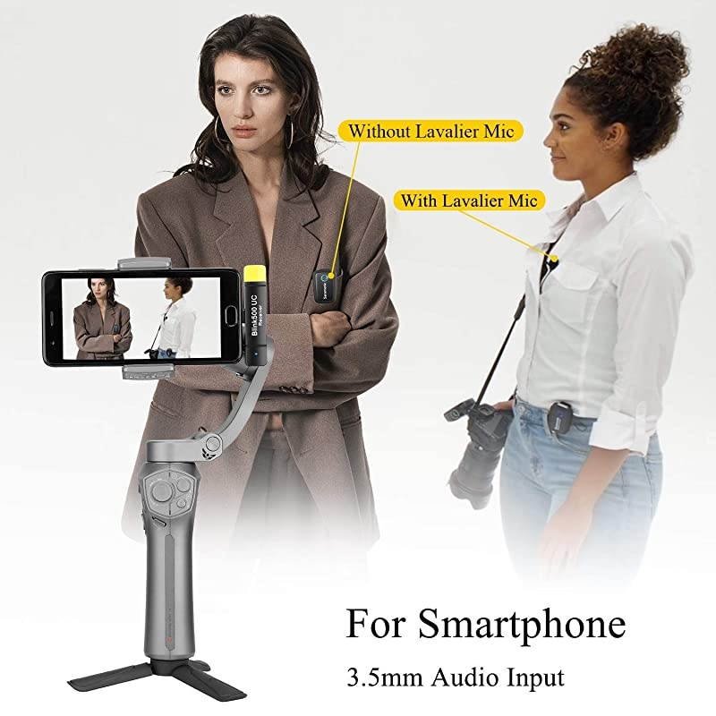 24GHz Wireless Microphone System for iOS Device Blink500 B3 DualChannel Lavalier Mic with MFi Certified Apple Lightning Connector for iPhone iOS Device for YouTube Facebook Live Vlogging