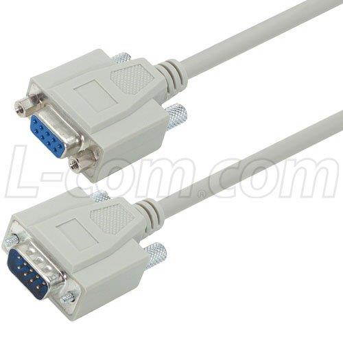 L-com D-sub DB9 Male/Female Cable (25 feet)
