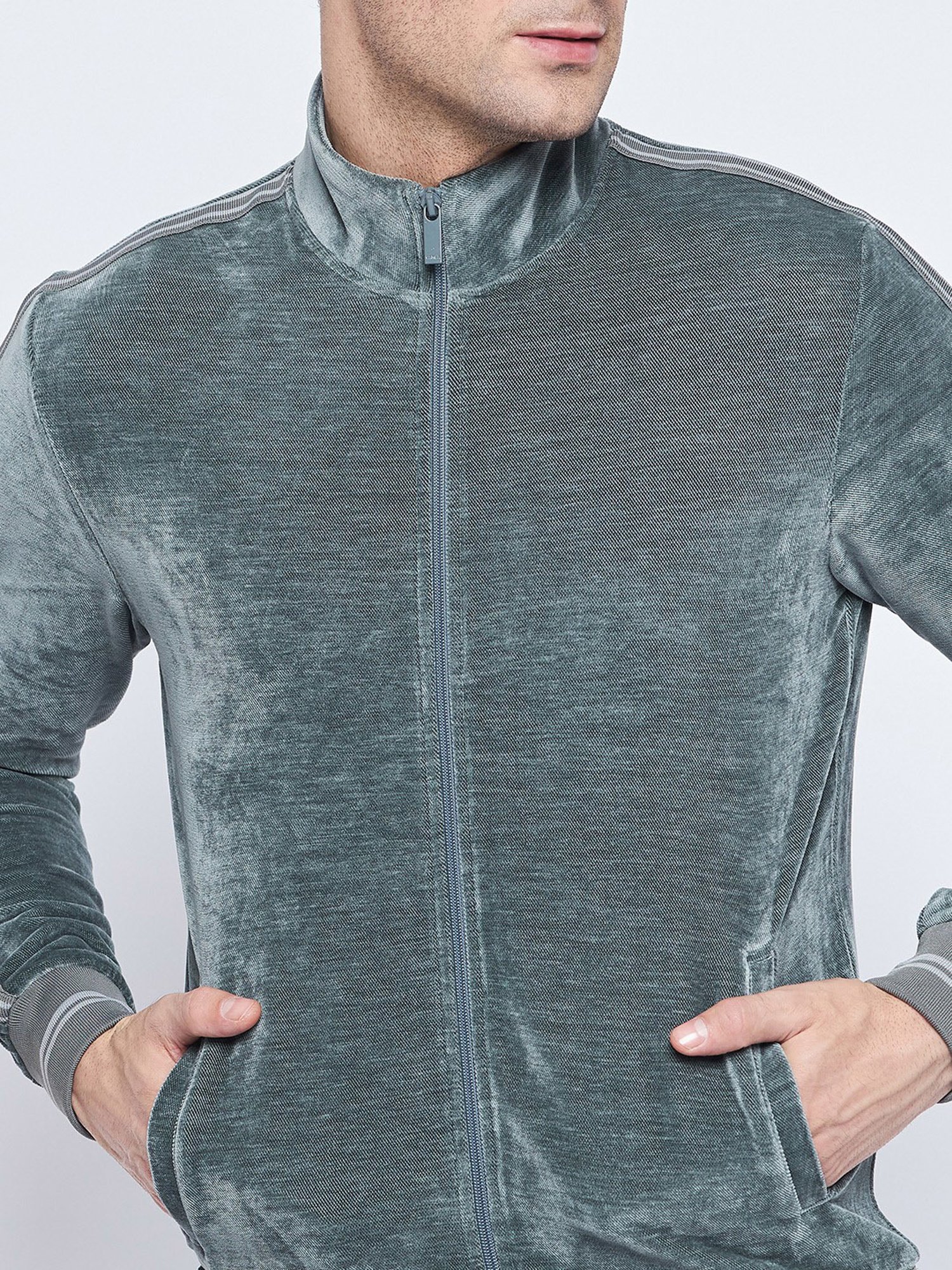 Camla Teal Green Regular Fit Tracksuit
