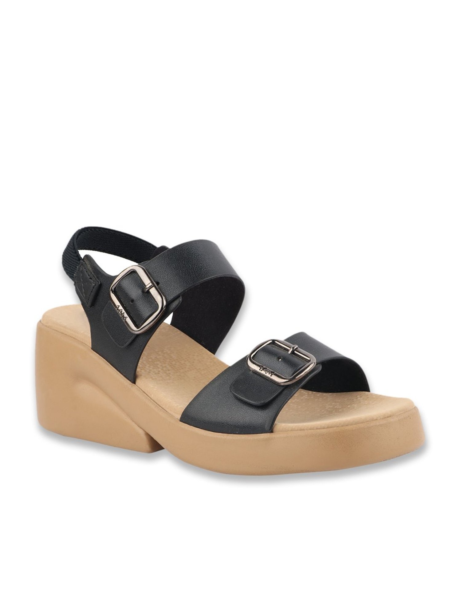 MediFeet Women's Black Sling Back Wedges
