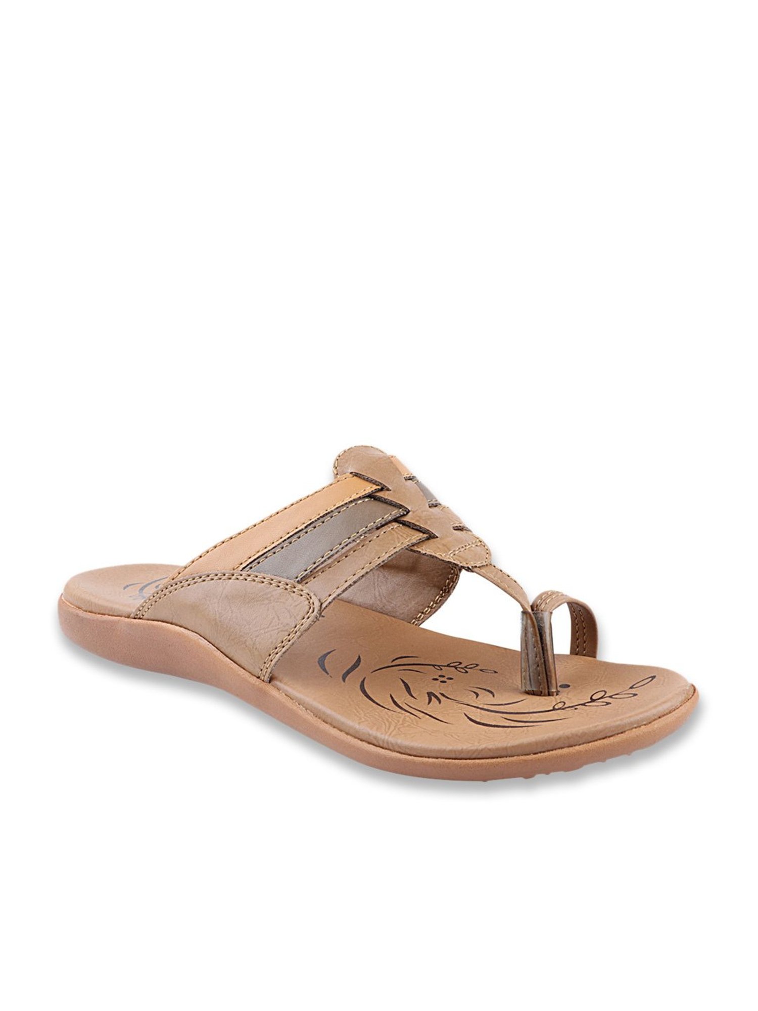 MediFeet Women's Beige Toe Ring Sandals