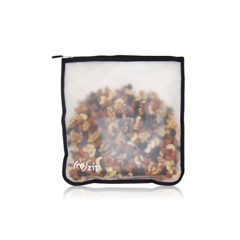 (re)zip Zippered Large Reusable Black Storage Bags - 2ct