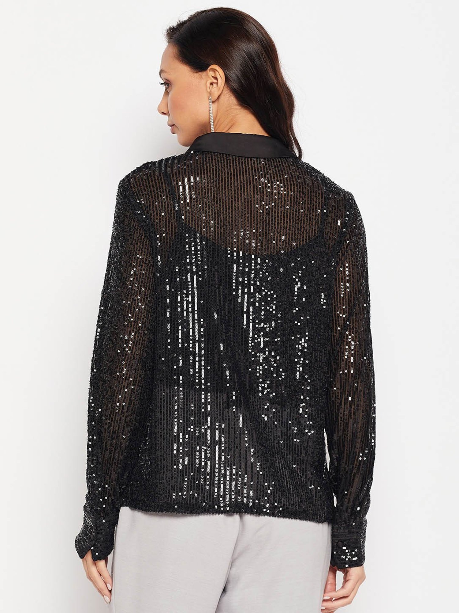 Camla by MADAME Black Embellished Shirt