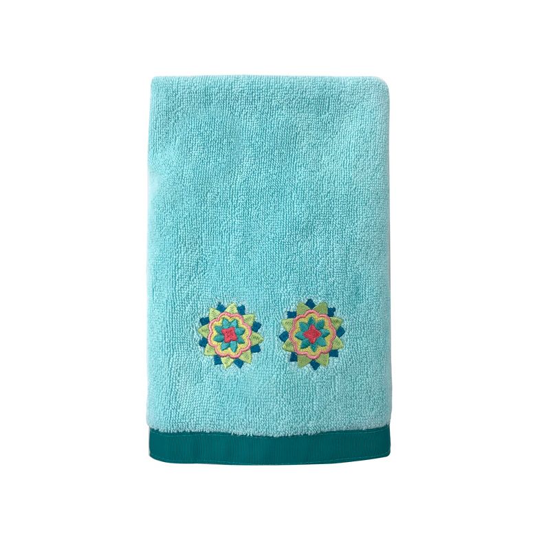 3pc Ariel Medallion Bath Towel Set Green - Allure Home Creation