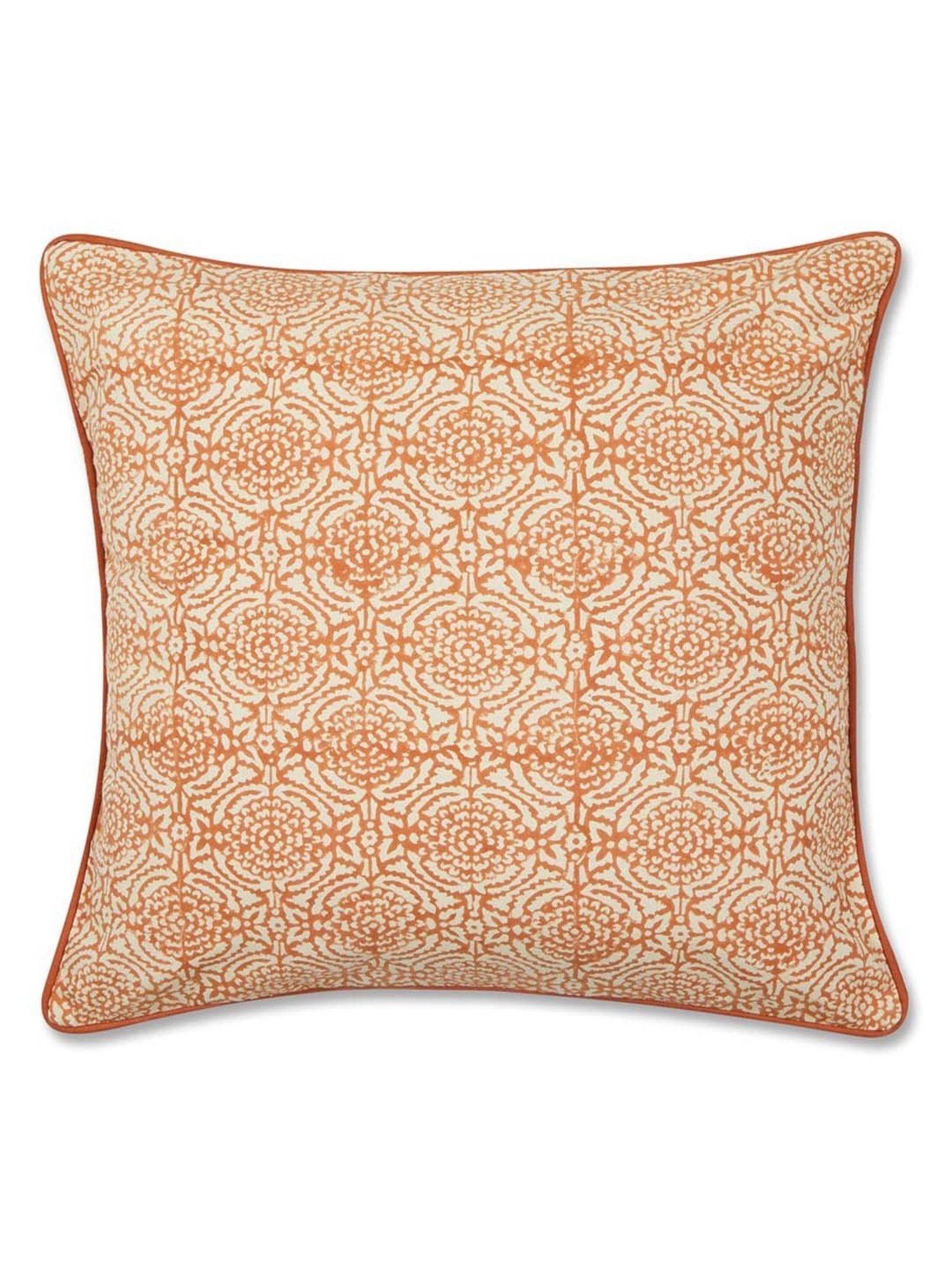 Fabindia Standalone Orange Cotton Cushion Cover