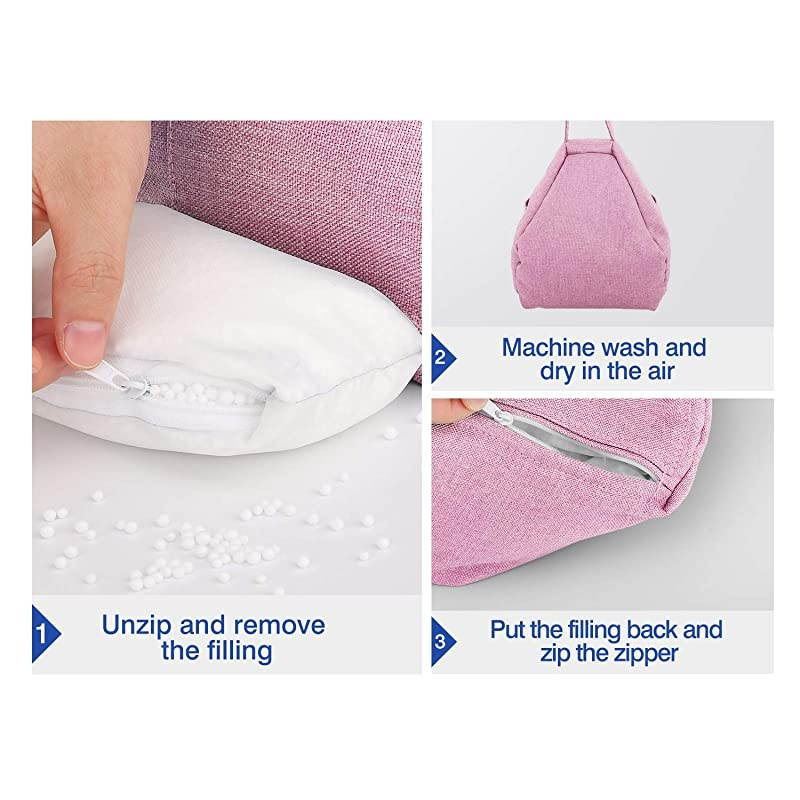 Tablet Pillow Stand Tablet Lap Pillow on Bed Sofa Soft Cushion Holder for Phones Tablets Up to 11quot Fit with iPad 102quot 2019 iPad Air 3 2 iPad Pro 11 202010597 Mini 5Mini 4 Pink