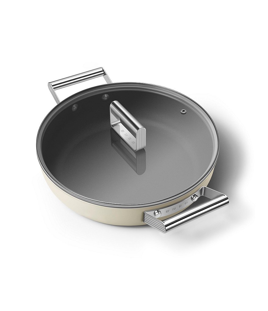 Smeg 50's Retro Style Nonstick 4-Quart Covered Saute and Brasier Pan