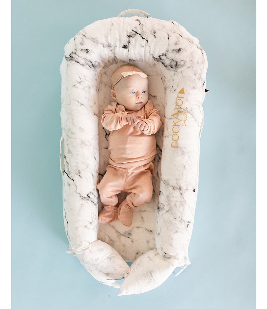 DockATot 0-8 Month Marble Print Deluxe Dock Stage 1