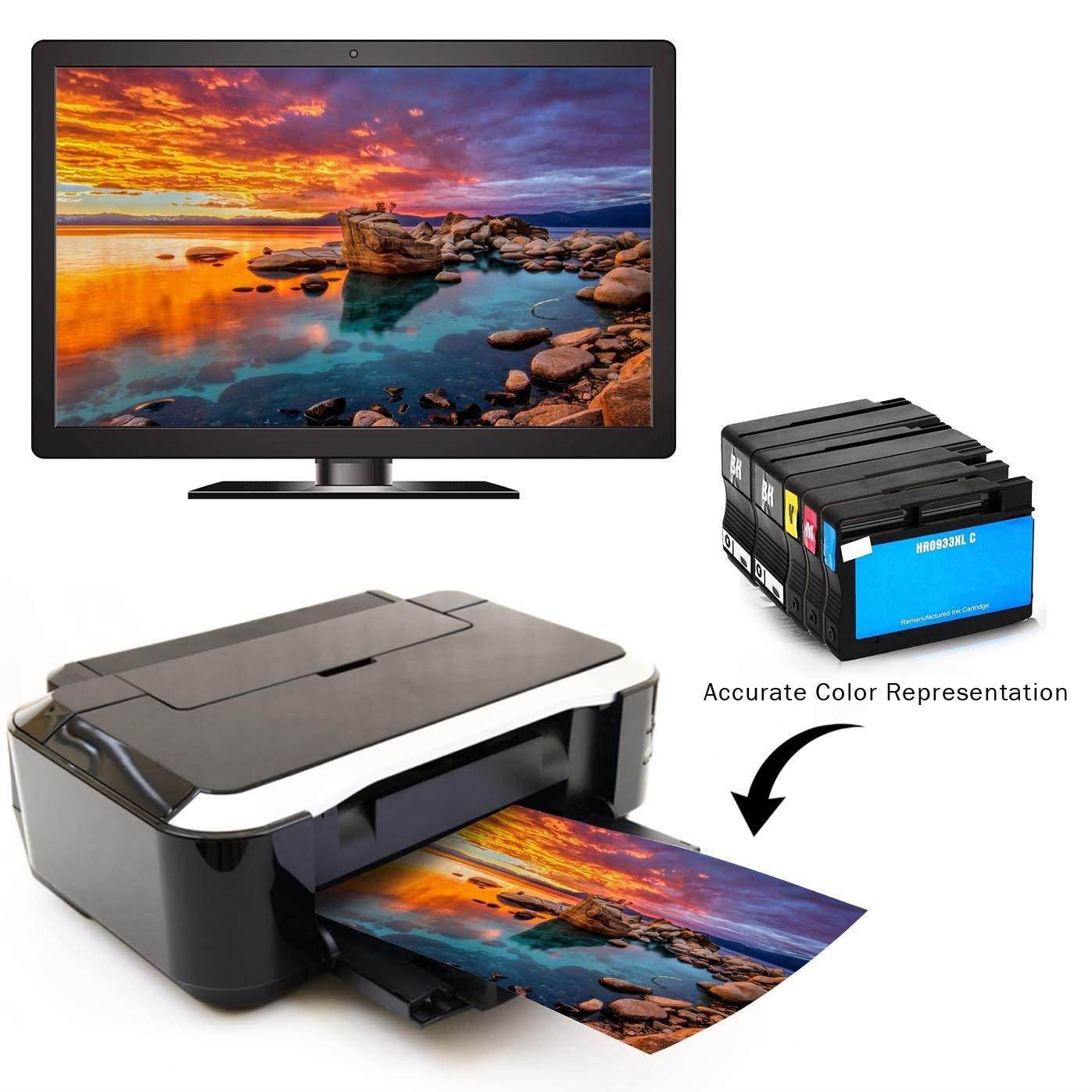 Limeink Compatible Ink Cartridge Replacements 932XL & 933XL High Yield (2 Black / 1 Cyan / 1 Yellow / 1 Magenta, 5 Pack)