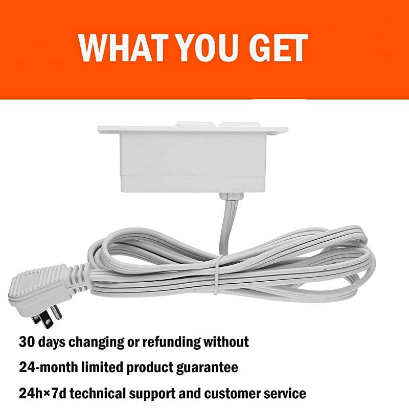 Recessed Power Strip, Recessed Desk Outlet with USB, In Conference Desk Recessed Power Outlets Socket, Desktop Power Grommet with 6.56ft Power Cord