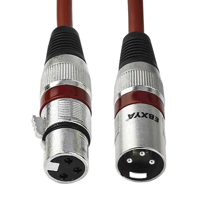 XLR Microphone Cable 50 Ft Colored 3 Pin XLR Patch Cable Cords Premium DMX Cable 50 Feet Brown