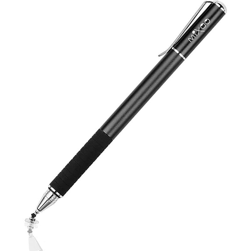 Capacitive Stylus PenDisc and Fiber Tip 2in1 Series High Sensitivity and PrecisionStylus for iPadiPhone and Other Touch Screens Devices Black