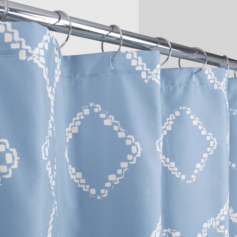 Coastal Ikat Shower Curtain Blue - Allure Home Creations