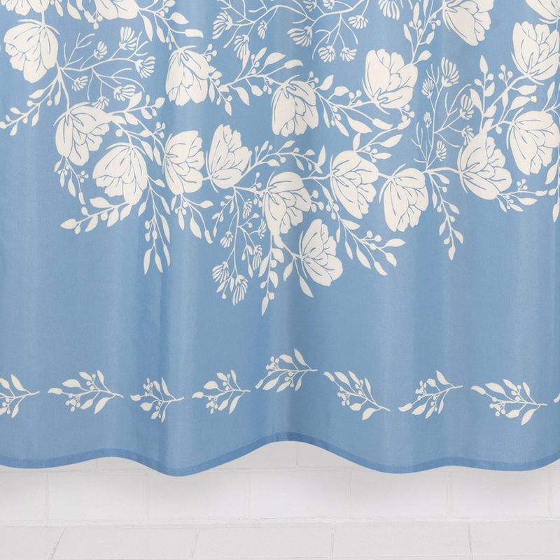 Avignon Shower Curtain Blue/Cream - Allure Home Creation