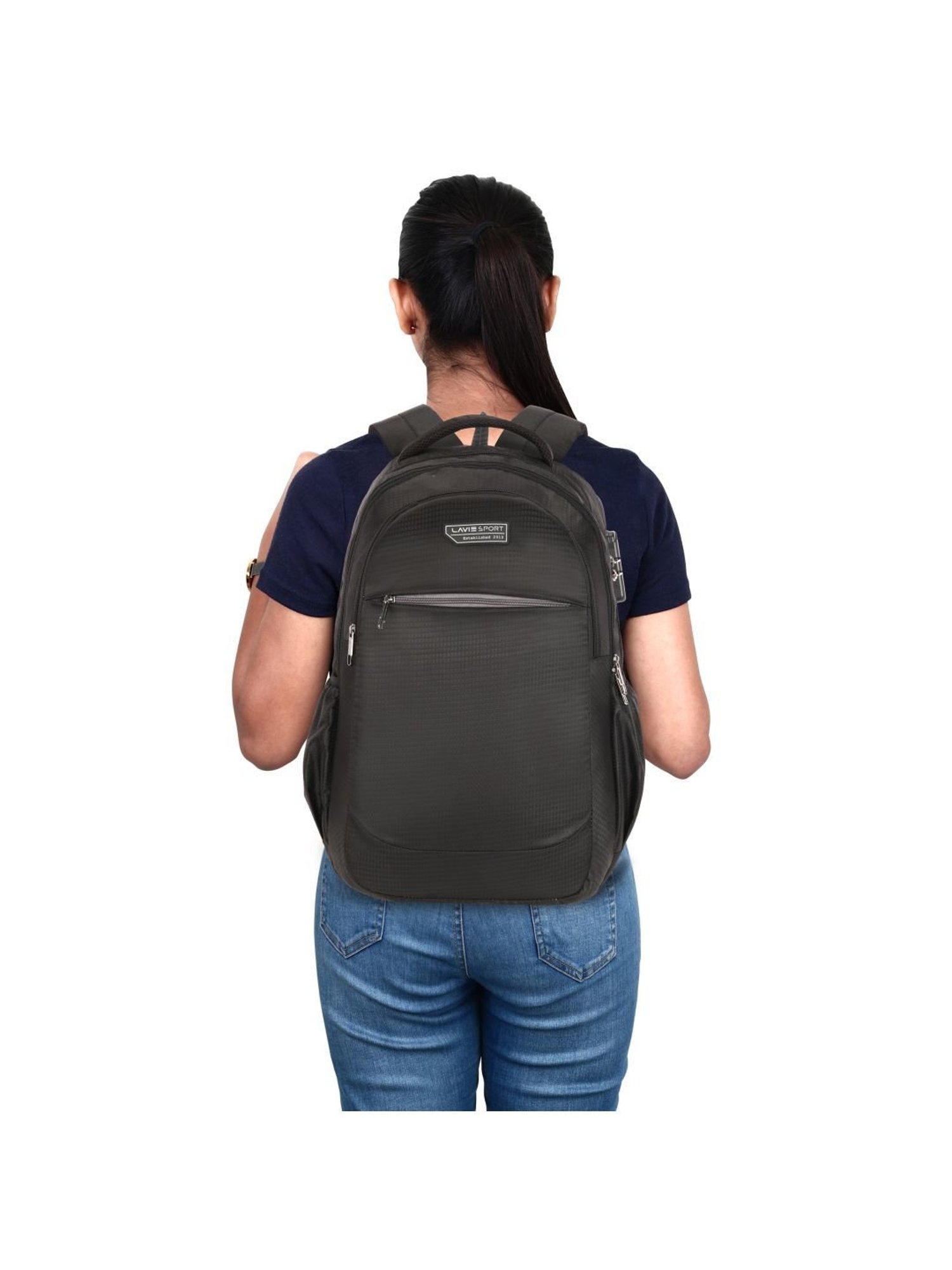 LAVIE SPORT Black Solid Laptop Backpack