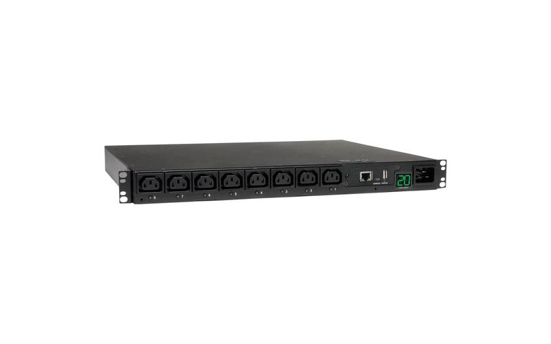 Tripp Lite PDU Switched 200V - 240V 20A C13 8 Outlet L6-20P Horizontal 1URM - 8 x IEC 320 EN 60320 C13 - 1U Rack-mountable