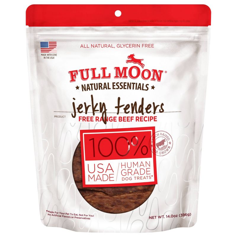 Full Moon Essentials Jerky Beef Tenders Dog Treats - 14oz