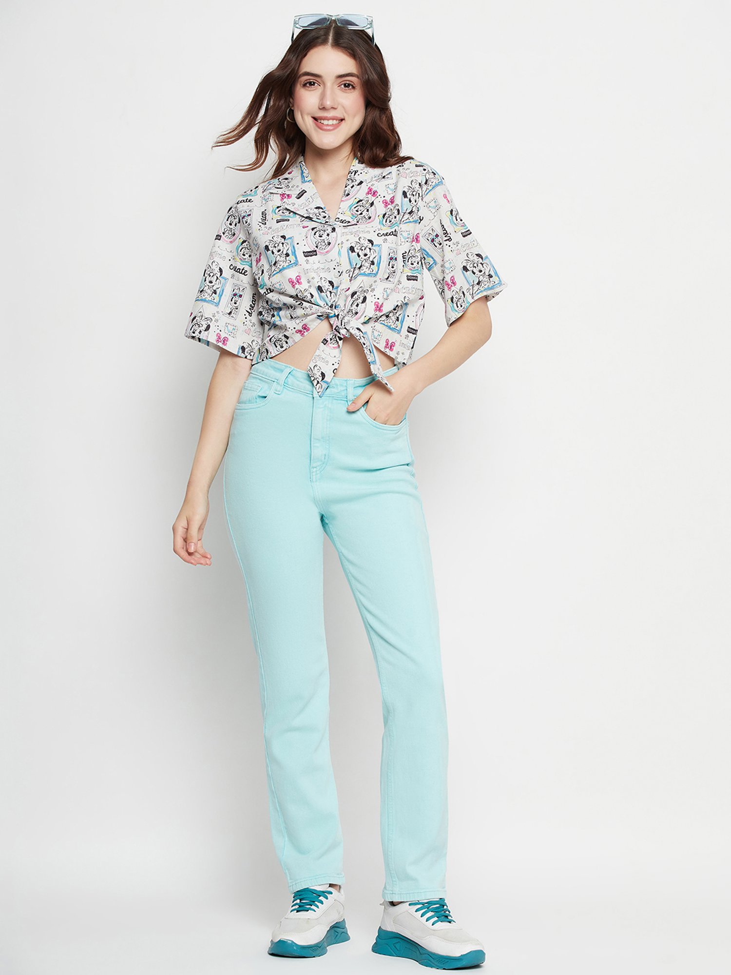 Camla White Printed Shirt